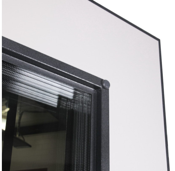 Стальная дверь "Galant" с окном (терморазрыв 3к). Заказная модель. | Два слоя покрытия: первый слой - цинкогрунт, второй слой - порошковое покрытие (цвет 