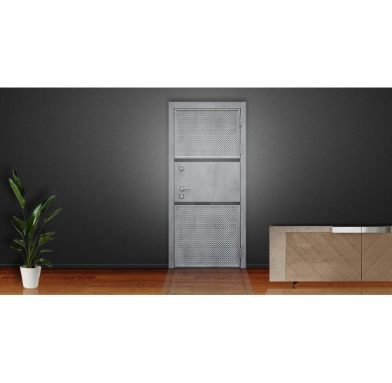 Стальная дверь "Мегаполис". Заказная модель. | Порошковое покрытие 