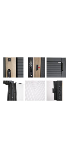 Стальная дверь "Авангард" (биометрический замок) | Порошковое покрытие 