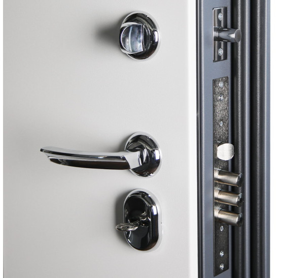 Стальная дверь "Император" с окном (терморазрыв 3к). Заказная модель. | Два слоя покрытия: первый слой - цинкогрунт, второй слой - порошковое покрытие (с внешней стороны 