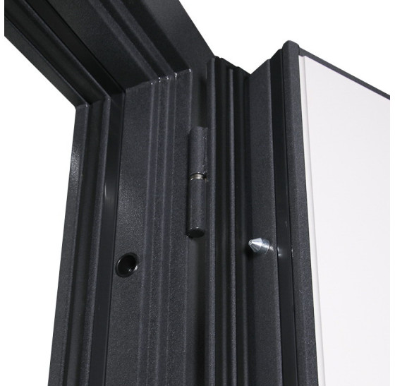 Стальная дверь "Galant" с окном (терморазрыв 3к). Заказная модель. | Два слоя покрытия: первый слой - цинкогрунт, второй слой - порошковое покрытие (цвет 