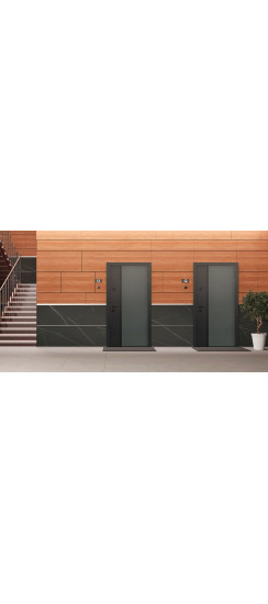 Стальная дверь "Форт" с зеркалом | Порошковое покрытие 