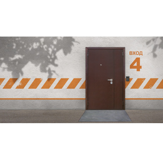 Стальная дверь "Двустворчатая NEW" (заказная) | Порошковое покрытие 