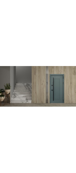 Стальная дверь "Зетта" с зеркалом. Заказная модель. | Порошковое покрытие  