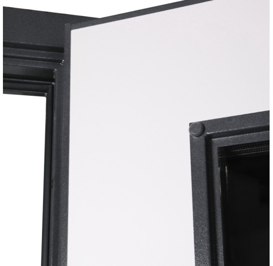 Стальная дверь "Galant" с окном (терморазрыв 3к). Заказная модель. | Два слоя покрытия: первый слой - цинкогрунт, второй слой - порошковое покрытие (цвет 