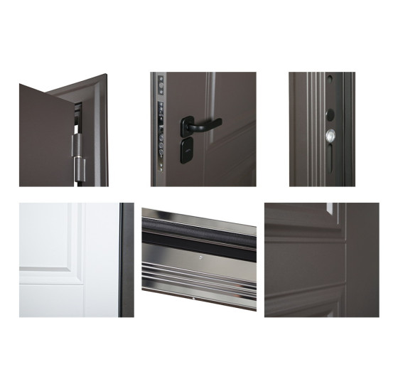 Стальная дверь "Коралл" (терморазрыв 3к). Заказная модель. | Порошковое покрытие 