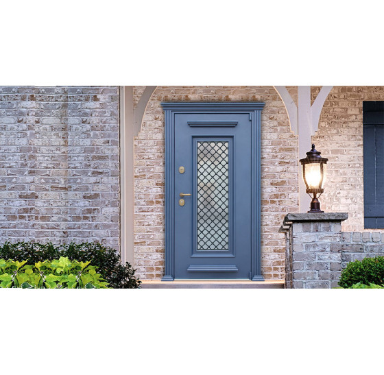 Стальная дверь "Алмаз" (терморазрыв 3к). Заказная модель. | Два цвета покраски коробки: внешняя сторона - 