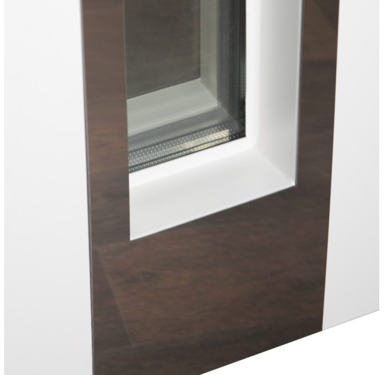 Стальная дверь "Император" с окном (терморазрыв 3к). Заказная модель. | Два слоя покрытия: первый слой - цинкогрунт, второй слой - порошковое покрытие (с внешней стороны 