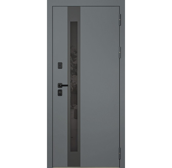 Стальная дверь «Стайл» с окном (терморазрыв 3к). Заказная модель. | Два цвета покраски коробки: внешняя сторона - 