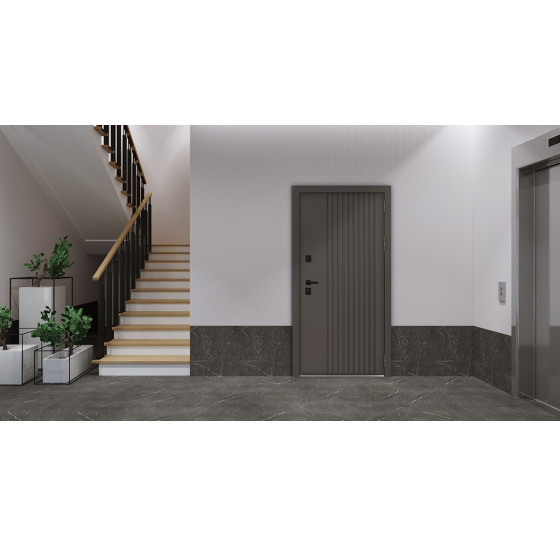 Стальная дверь "Bravo" (терморазрыв 3к). Заказная модель. | Два слоя покрытия: первый слой - цинкогрунт, второй слой - порошковое покрытие 