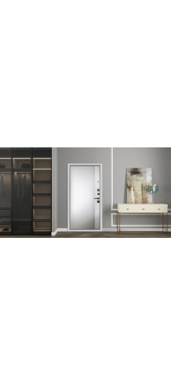 Стальная дверь "Фаворит" с матовым зеркалом. Заказная модель. | Порошковое покрытие 