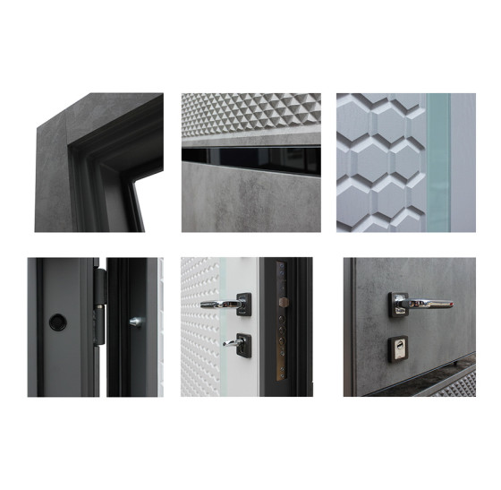 Стальная дверь "Мегаполис". Заказная модель. | Порошковое покрытие 