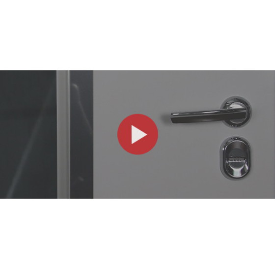 Стальная дверь "Император" с окном (терморазрыв 3к). Заказная модель. | Два слоя покрытия: первый слой - цинкогрунт, второй слой - порошковое покрытие (с внешней стороны 