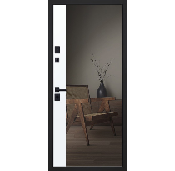 Стальная дверь "Loft" с зеркалом (адаптивная замковая часть). | Порошковое покрытие 