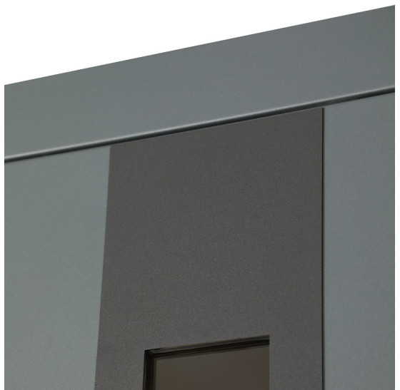 Стальная дверь «Стайл» с окном (терморазрыв 3к). Заказная модель. | Два цвета покраски коробки: внешняя сторона - 