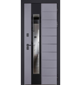 Стальная дверь "Снегирь" с окном (терморазрыв 3к). Заказная модель.