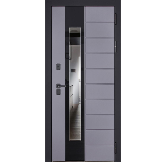 Стальная дверь "Снегирь" с окном (терморазрыв 3к). Заказная модель. | Два слоя покрытия: первый слой - цинкогрунт, второй слой - порошковое покрытие 