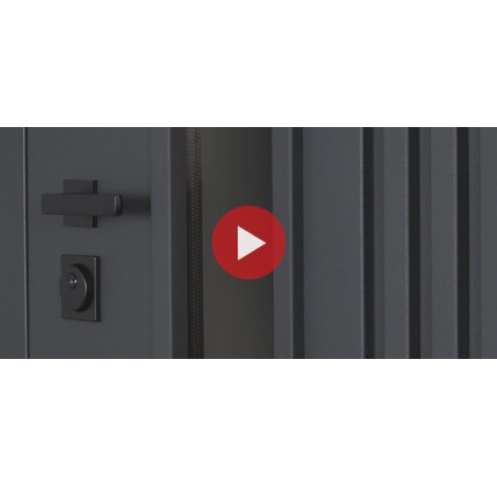 Стальная дверь "Arte" с окном (терморазрыв 3к). Заказная модель. | Два слоя покрытия металла: первый слой - цинкогрунт, второй слой - порошковое покрытие 