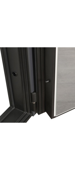 Стальная дверь "Бастион" с зеркалом (биометрический замок) | Порошковое покрытие 