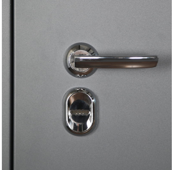 Стальная дверь "Император" с окном (терморазрыв 3к). Заказная модель. | Два слоя покрытия: первый слой - цинкогрунт, второй слой - порошковое покрытие (с внешней стороны 