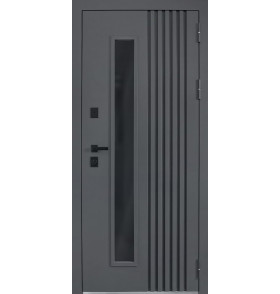 Стальная дверь "Arte" с окном (терморазрыв 3к). Заказная модель.