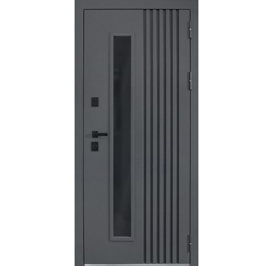 Стальная дверь "Arte" с окном (терморазрыв 3к). Заказная модель. | Два слоя покрытия металла: первый слой - цинкогрунт, второй слой - порошковое покрытие 