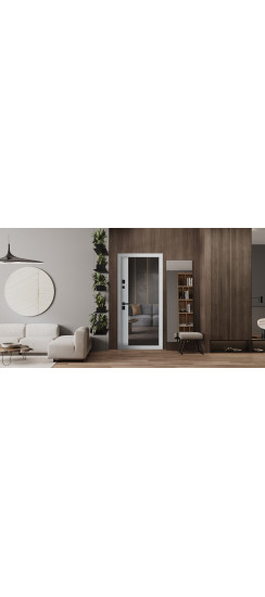 Стальная дверь "Авангард" с зеркалом | Порошковое покрытие 