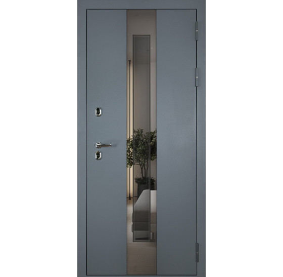 Стальная дверь "Император" с окном (терморазрыв 3к). Заказная модель. | Два слоя покрытия: первый слой - цинкогрунт, второй слой - порошковое покрытие (с внешней стороны 