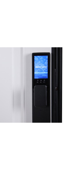 Стальная дверь "Берилл" (биометрический замок Y23). Заказная модель. | Порошковое покрытие 