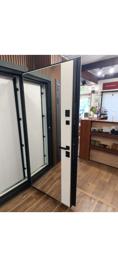 Стальная дверь "Ferrum" с зеркалом (адаптивная замковая часть) | Порошковое покрытие 