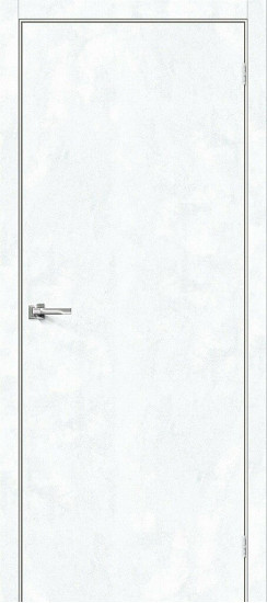 Межкомнатная дверь Браво-0, цвет: Snow Art, с покрытием из эко шпона, серия: Bravo A, размер: 200*60