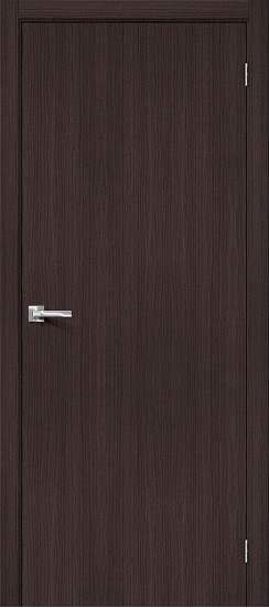Межкомнатная дверь Браво-0, цвет: Wenge Melinga, с покрытием из эко шпона, серия: Bravo A, размер: 190*55