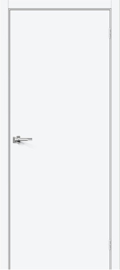 Межкомнатная дверь Браво-0.П, цвет: White Silk, с покрытием - ПЭТ, серия: Bravo A, размер: 200*60