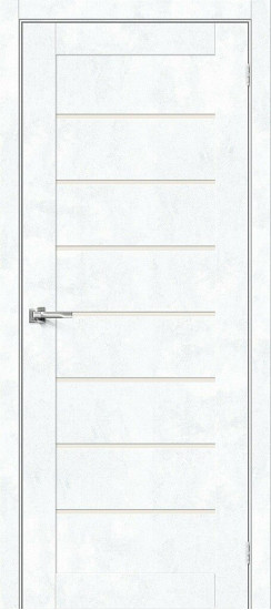 Межкомнатная дверь Браво-22, цвет: Snow Art, с покрытием из эко шпона, серия: Bravo X, размер: 200*60