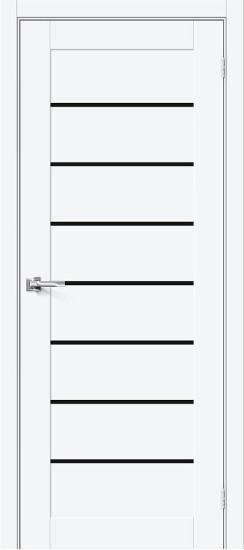 Межкомнатная дверь Браво-22 Black Shine, цвет: White Silk, с покрытием: ПЭТ, серия: Bravo X, размер: 200*60