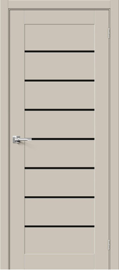 Межкомнатная дверь Браво-22 Black Shine, цвет: Cream Silk, с покрытием: ПЭТ, серия: Bravo X, размер: 200*60