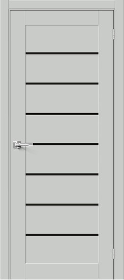 Межкомнатная дверь Браво-22 Black Shine, цвет: Grey Silk, с покрытием: ПЭТ, серия: Bravo X, размер: 200*60