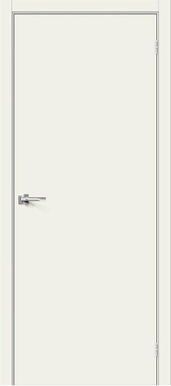 Межкомнатная дверь Браво-0, цвет: Whitey, с покрытием из эмали, серия: Bravo, размер: 200*60