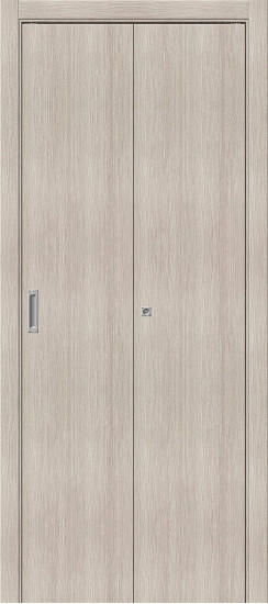 Складная дверь Браво-0, цвет: Cappuccino Melinga, с покрытием из эко шпона, серия: Bravo A, размер: 200*35