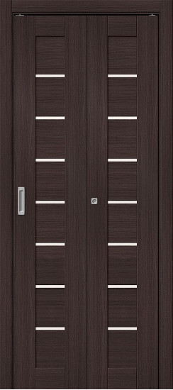 Складная дверь Браво-22, цвет: Wenge Melinga, с покрытием из эко шпона, серия: Bravo X, размер: 200*35