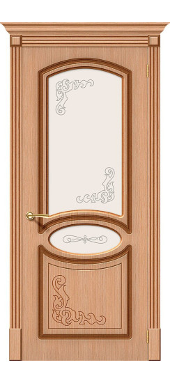 Межкомнатная дверь Азалия, цвет: Ф-05 (Дуб), с покрытием из шпона, серия: Fine-line, размер: 200*60