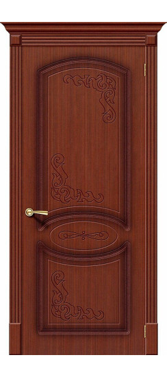 Межкомнатная дверь Азалия, цвет: Ф-15 (Макоре), с покрытием из шпона, серия: Fine-line, размер: 190*55