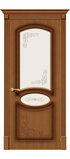 Межкомнатная дверь Азалия, цвет: Ф-11 (Орех), с покрытием из шпона, серия: Fine-line, размер: 200*60