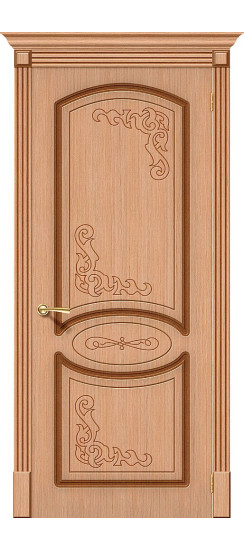 Межкомнатная дверь Азалия, цвет: Ф-05 (Дуб), с покрытием из шпона, серия: Fine-line, размер: 190*55