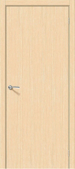 Межкомнатная дверь Соло-0.V, цвет: Ф-22 (БелДуб), с покрытием из шпона, серия: Fine-line, размер: 190*55