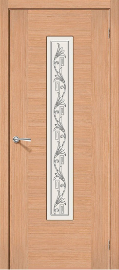 Межкомнатная дверь Рондо, цвет: Ф-05 (Дуб), с покрытием из шпона, серия: Fine-line, размер: 200*60