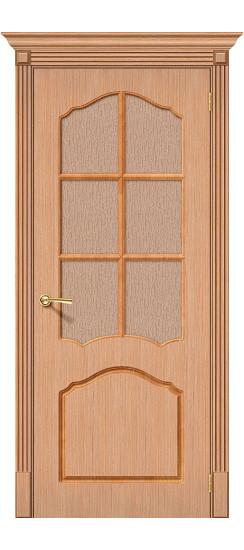 Межкомнатная дверь Каролина, цвет: Ф-05 (Дуб), с покрытием из шпона, серия: Fine-line, размер: 200*60