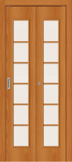 Складная дверь 2С, цвет: Л-12 (МиланОрех), с покрытием: Финиш Флекс, серия: Direct, размер: 200*35