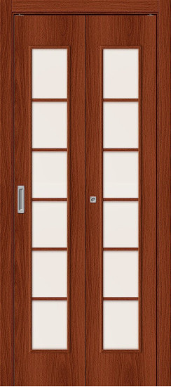 Складная дверь 2С, цвет: Л-11 (ИталОрех), с покрытием: Финиш Флекс, серия: Direct, размер: 200*40