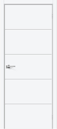 Межкомнатная дверь Граффити-2.Д.П, цвет: White Silk, с покрытием: ПЭТ, серия: Graffiti, размер: 200*60